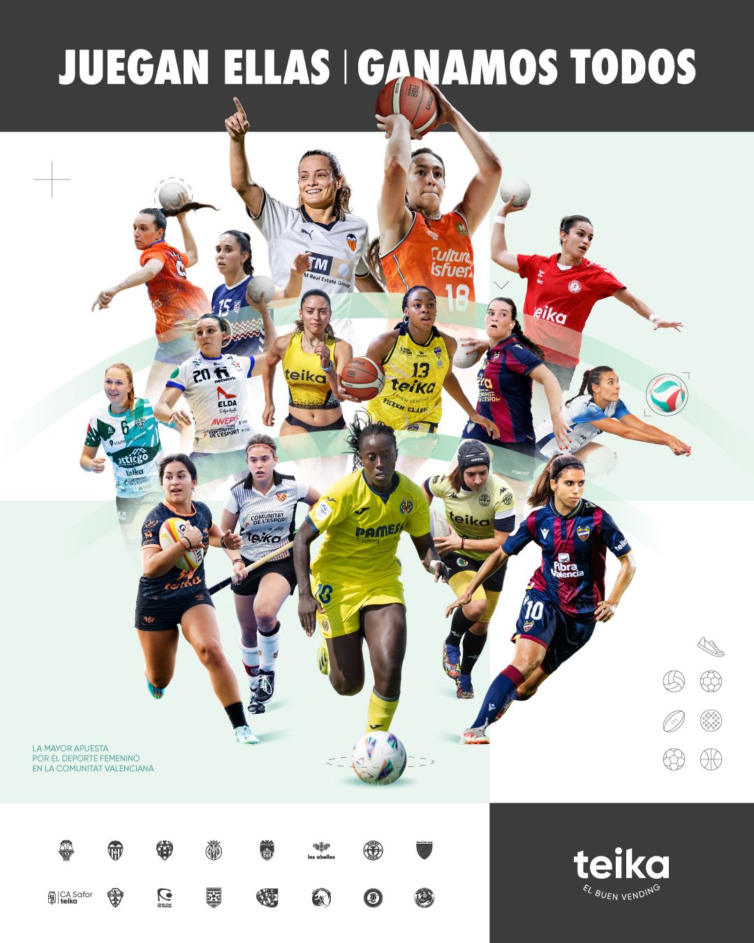 Cartel de la séptima temporada "Juegan ellas, ganamos todos". (Imagen: Teika)