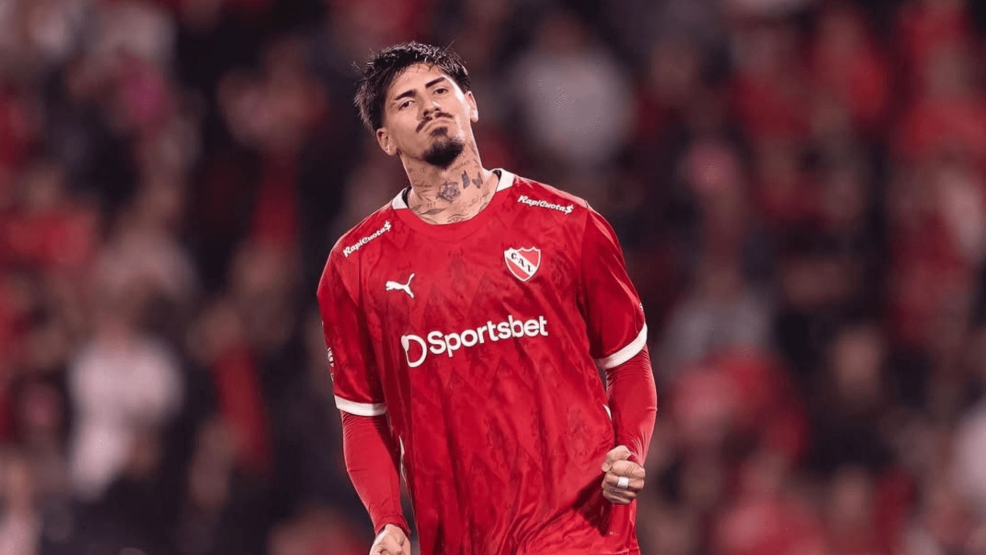 Kevin Lomónaco, en un partido con Independiente.