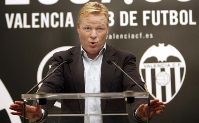  Koeman, en su presentación con el Valencia.