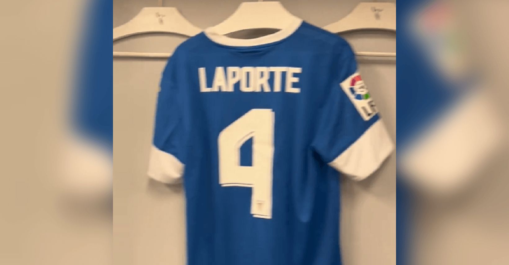  La camiseta de Aymeric Laporte se cuela en el vídeo del Athletic.