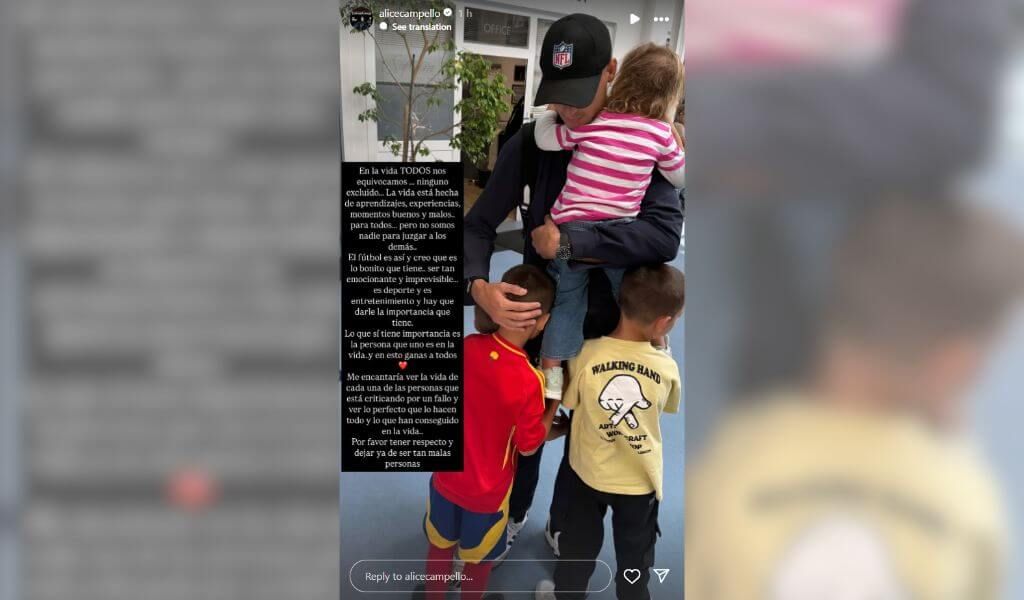  La defensa de Alice Campello a Álvaro Morata