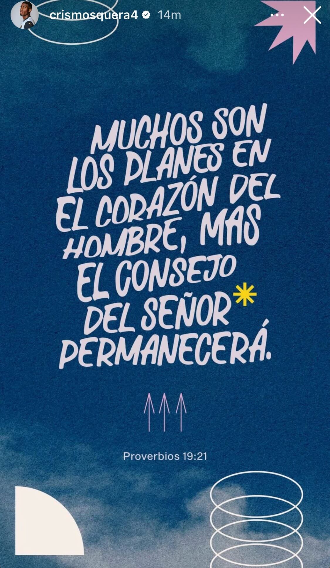 La respuesta de Cristhian Mosquera