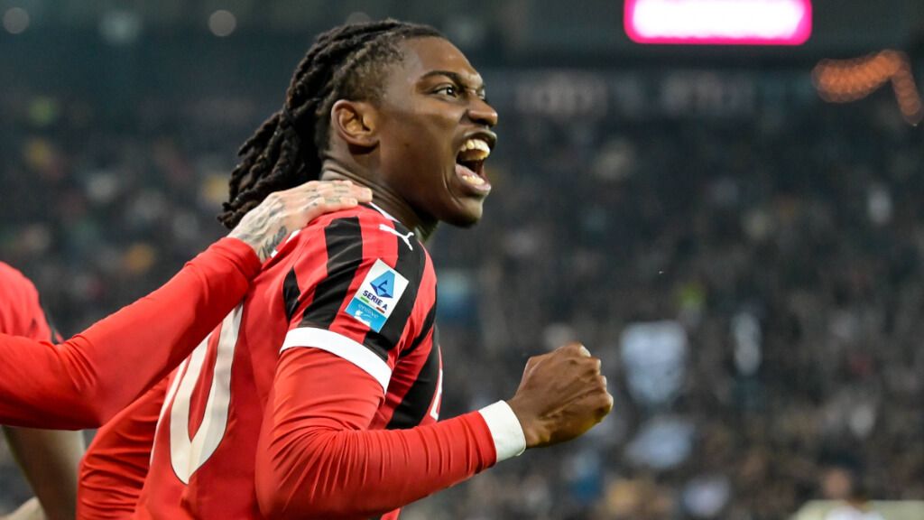 Raphael Leao celebrando un gol con el AC Milán (Fuente: Cordon Press)