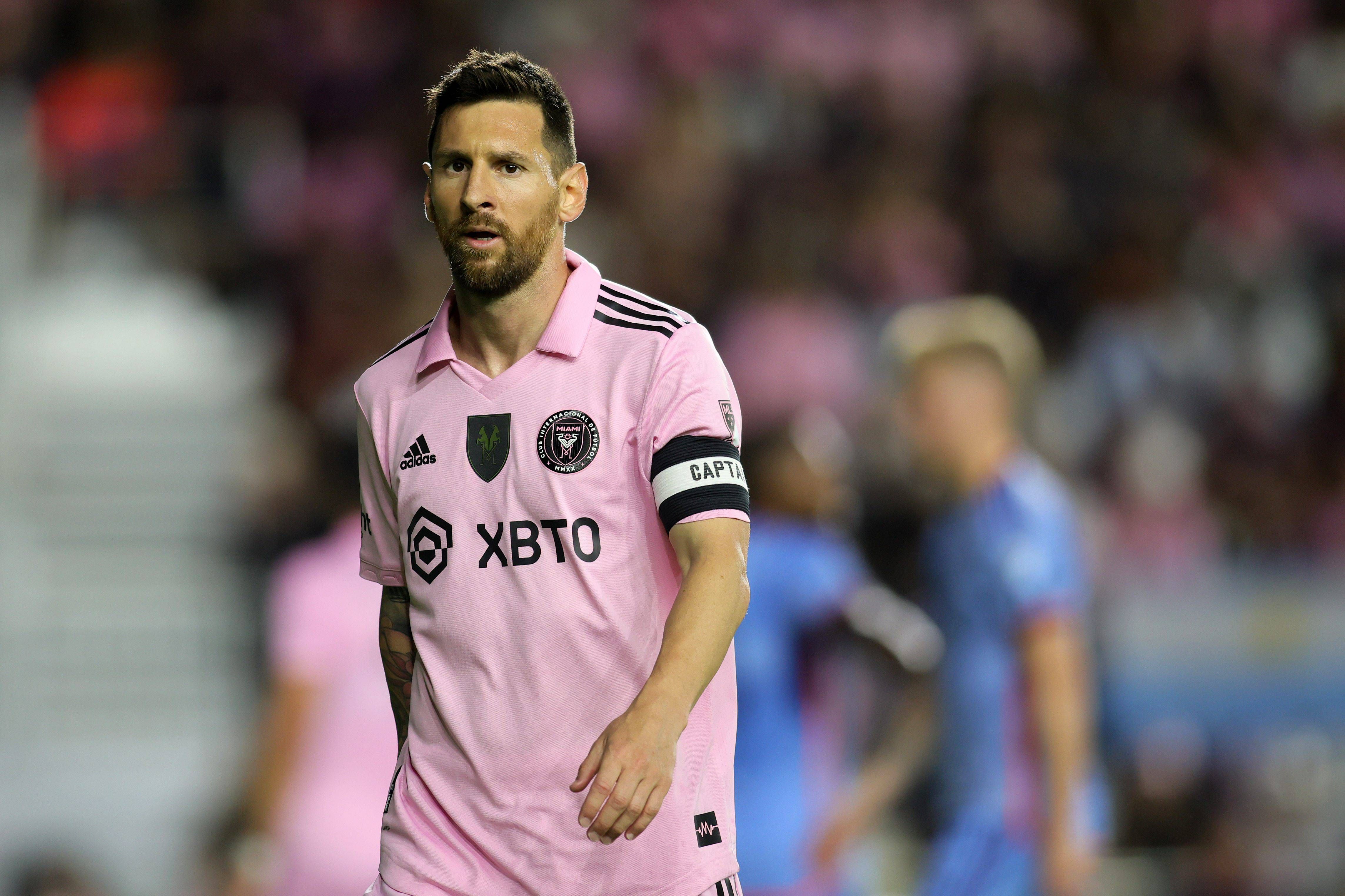 Leo Messi en un partido con el Inter de Miami en la MLS.