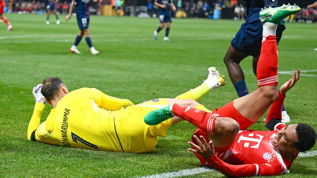 Lesión de Musiala tras el choque con Donnarumma (Cordon Press)