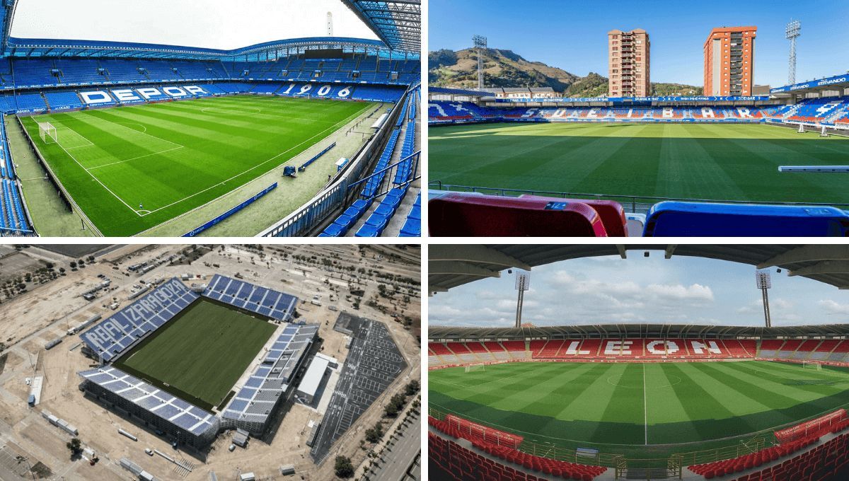  Algunos estadios de LaLiga Hypermotion.