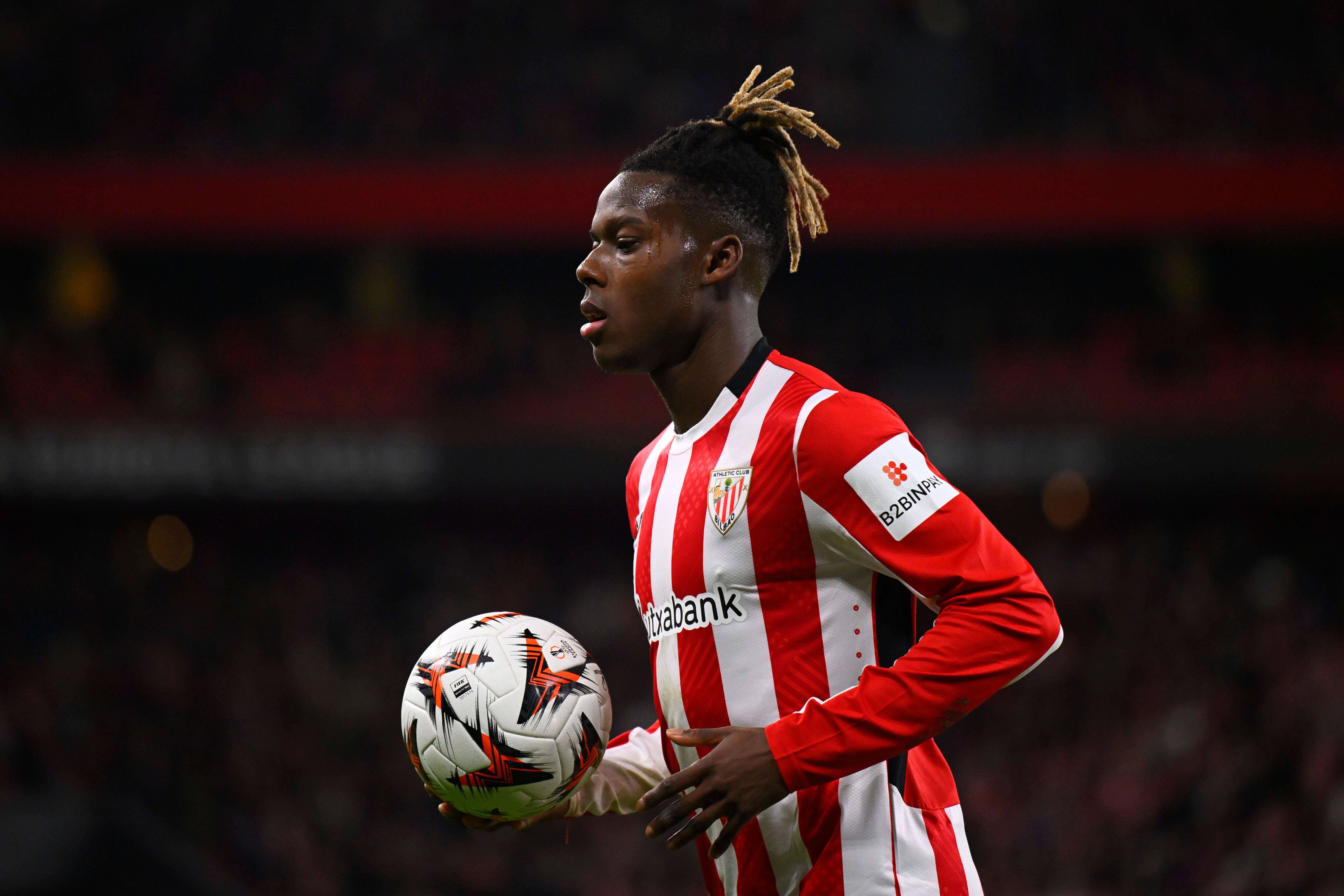 Nico Williams, en un partido con el Athletic Club.