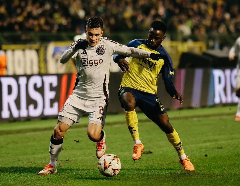Lucas Rosa, en Europa League con el Ajax.