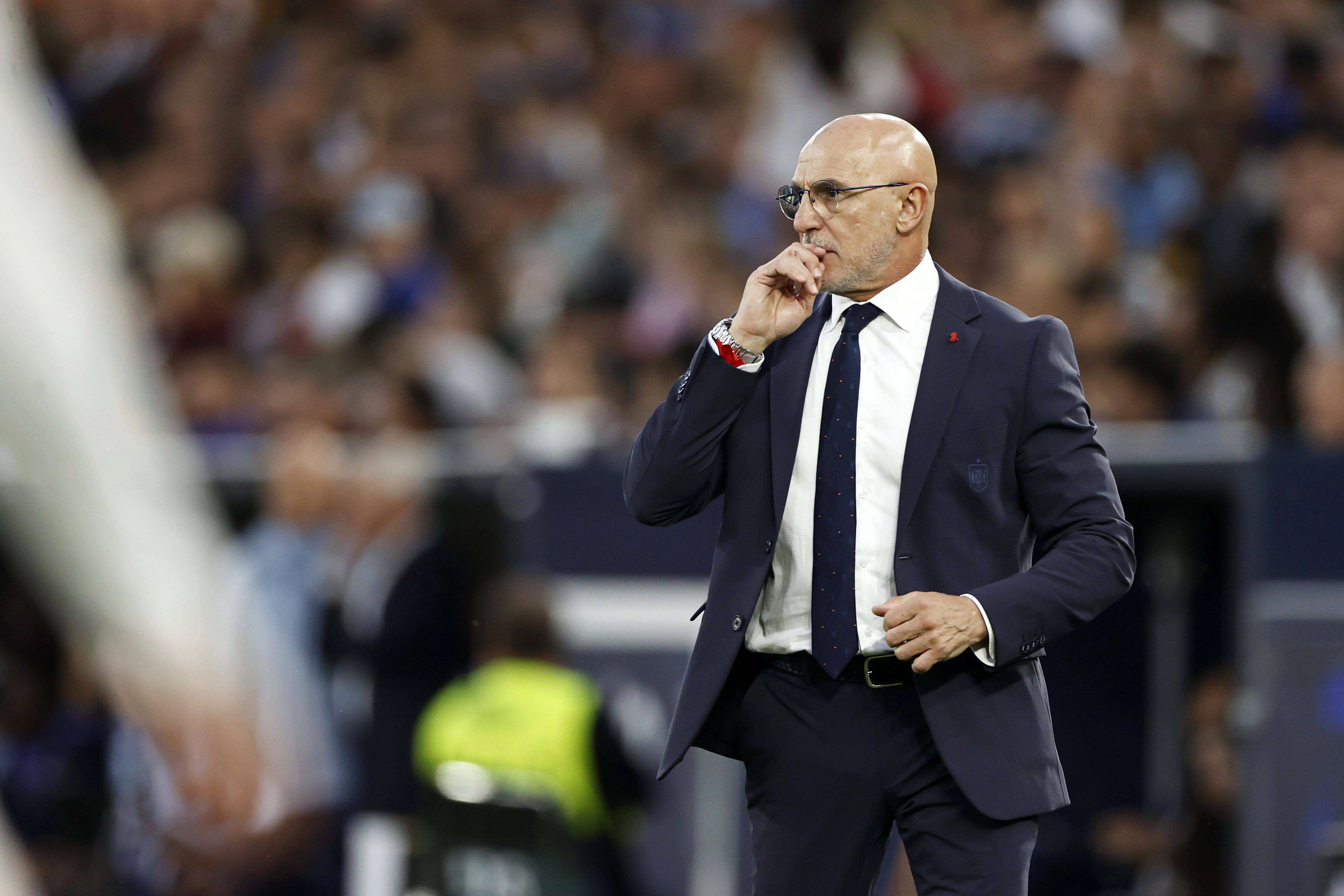  Luis de la Fuente, en el España-Francia.