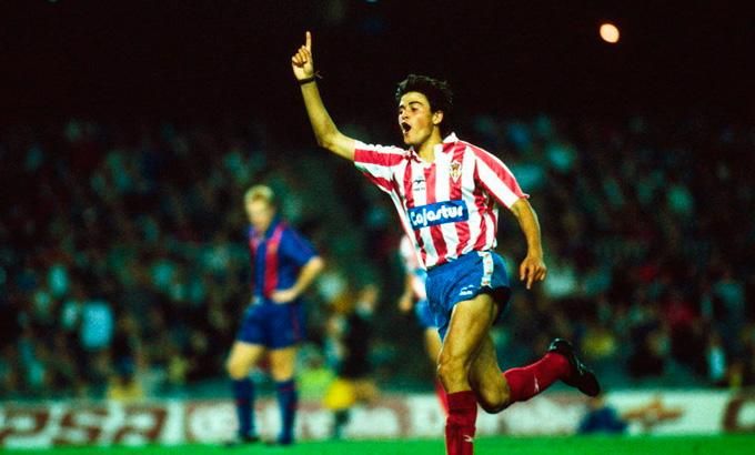  Luis Enrique, con el Sporting de Gijón.