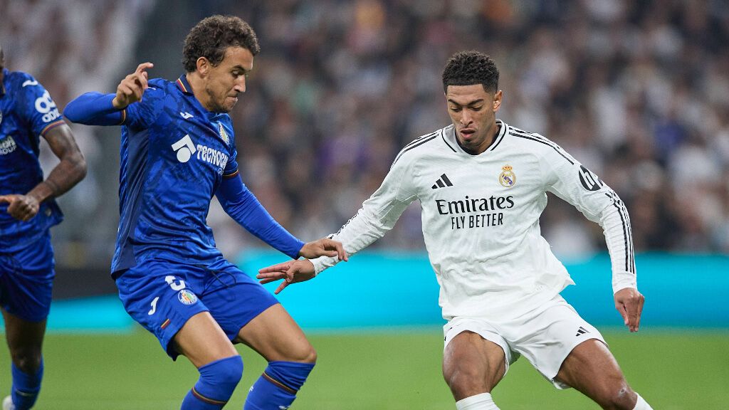  Luis Milla y Jude Bellingham en el Real Madrid - Getafe (Fuente: Cordon Press)