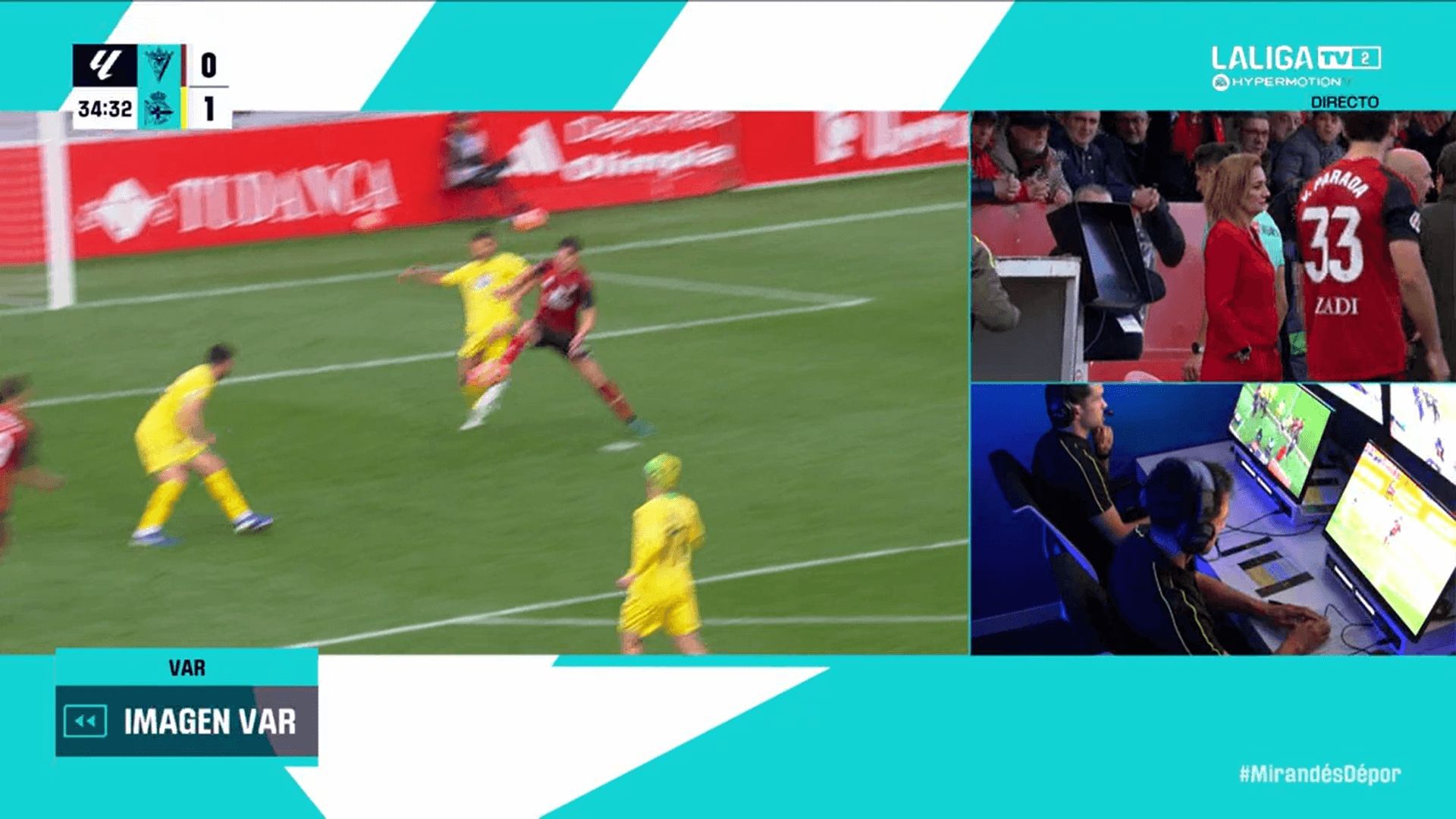  El primer penalti de Pablo Martínez en el Mirandés-Deportivo.