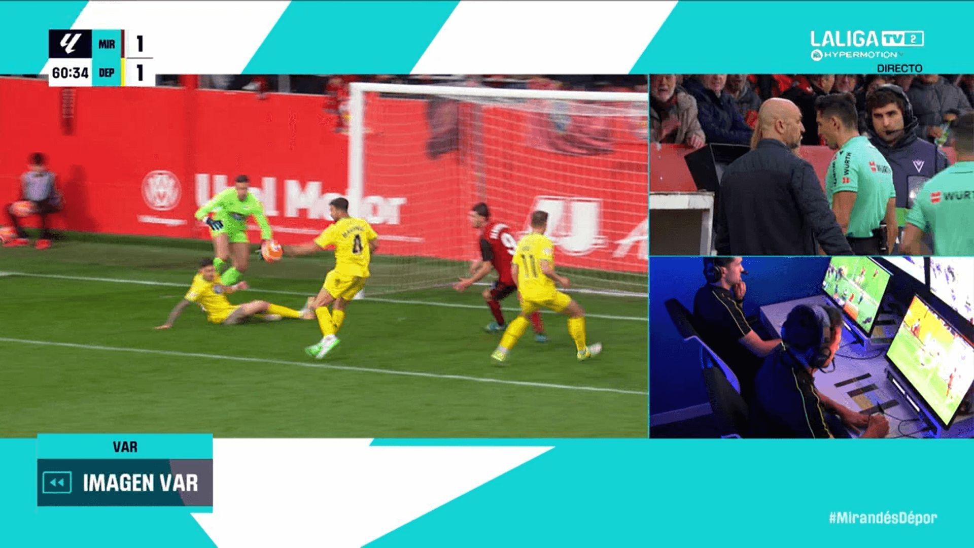  El segundo penalti de Pablo Martínez en el Mirandés-Deportivo.