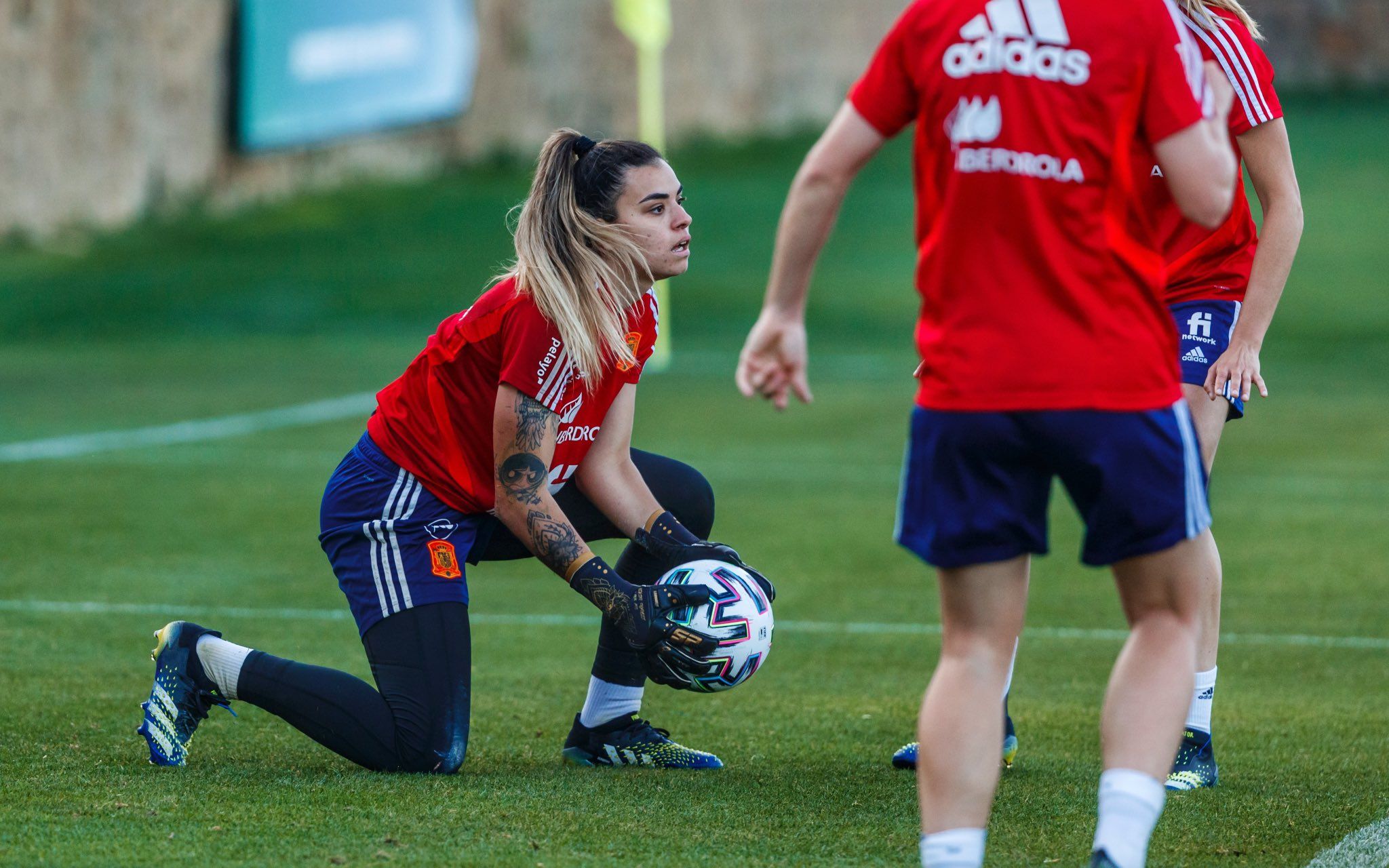  Misa Rodríguez en los entrenamientos con la Selección Española Femenina