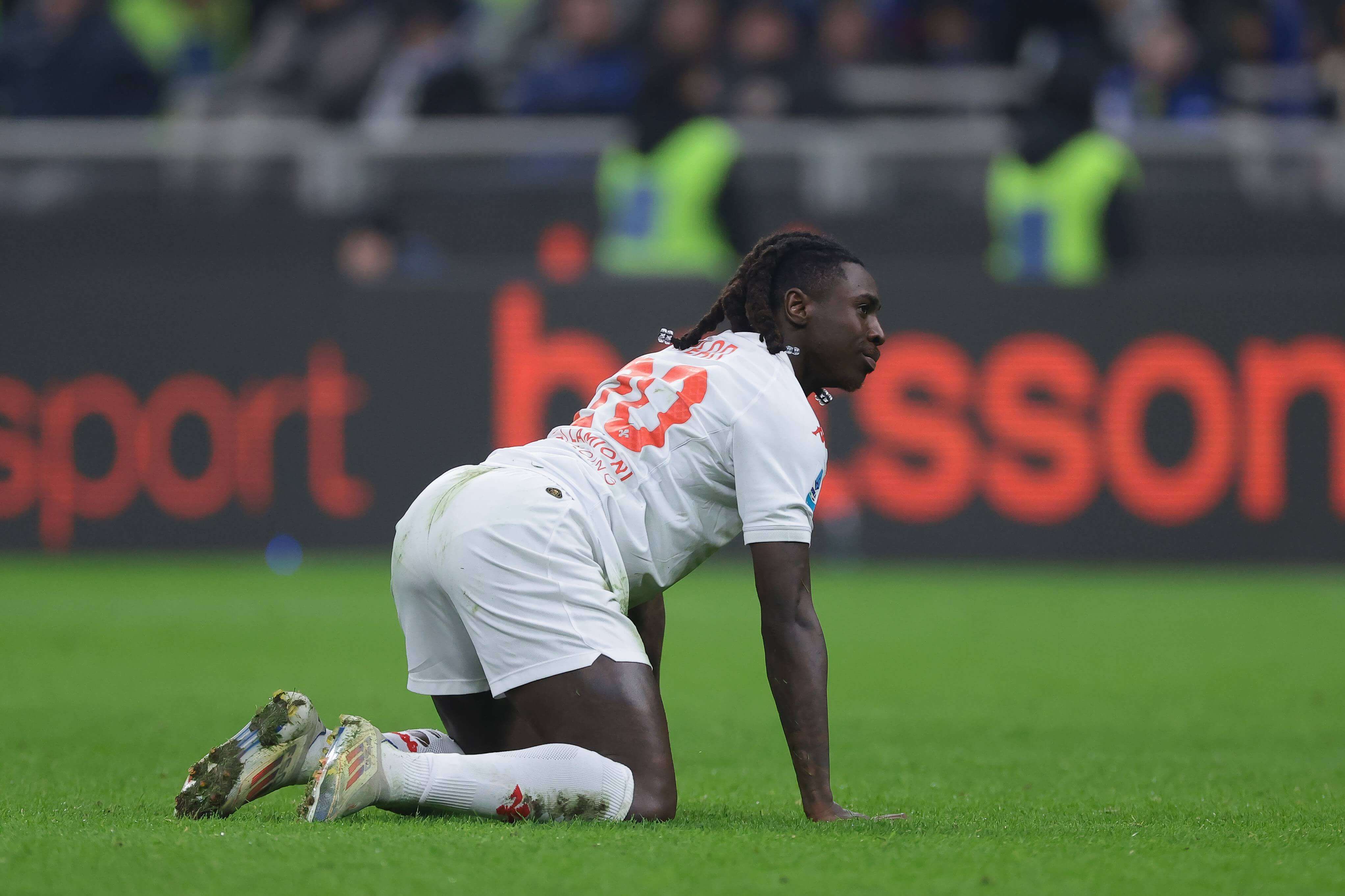  Moise Kean, en el partido de la Fiorentina en Milán.