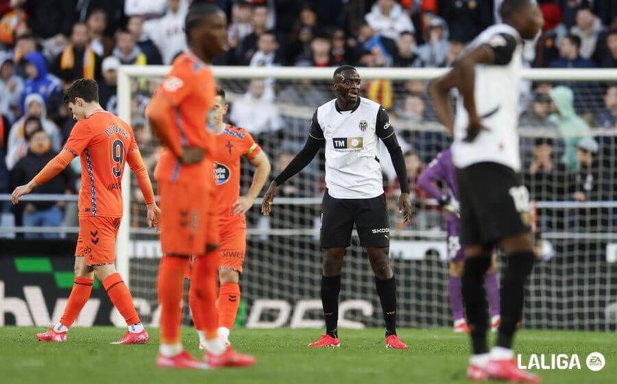 Mouctar Diakhaby, ante el Celta de Vigo.
