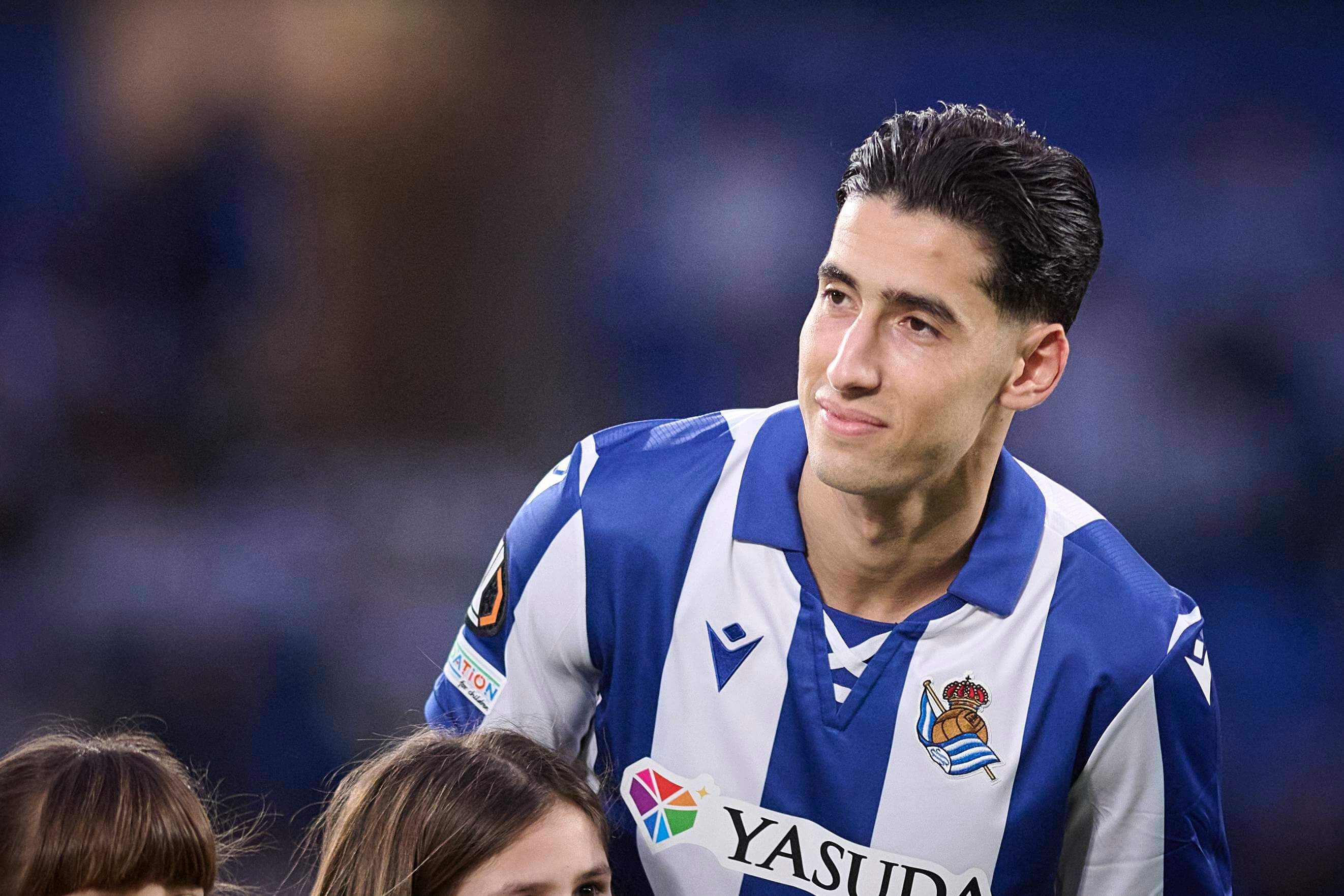  Nayef Aguerd, en un partido con la Real Sociedad.