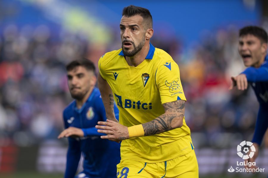  Negredo, durante el Getafe-Cádiz.