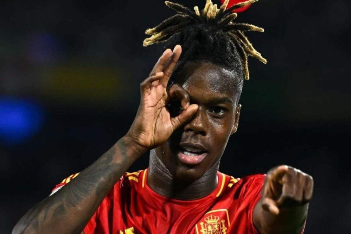  Intratable Nico Williams en la Eurocopa de Alemania.