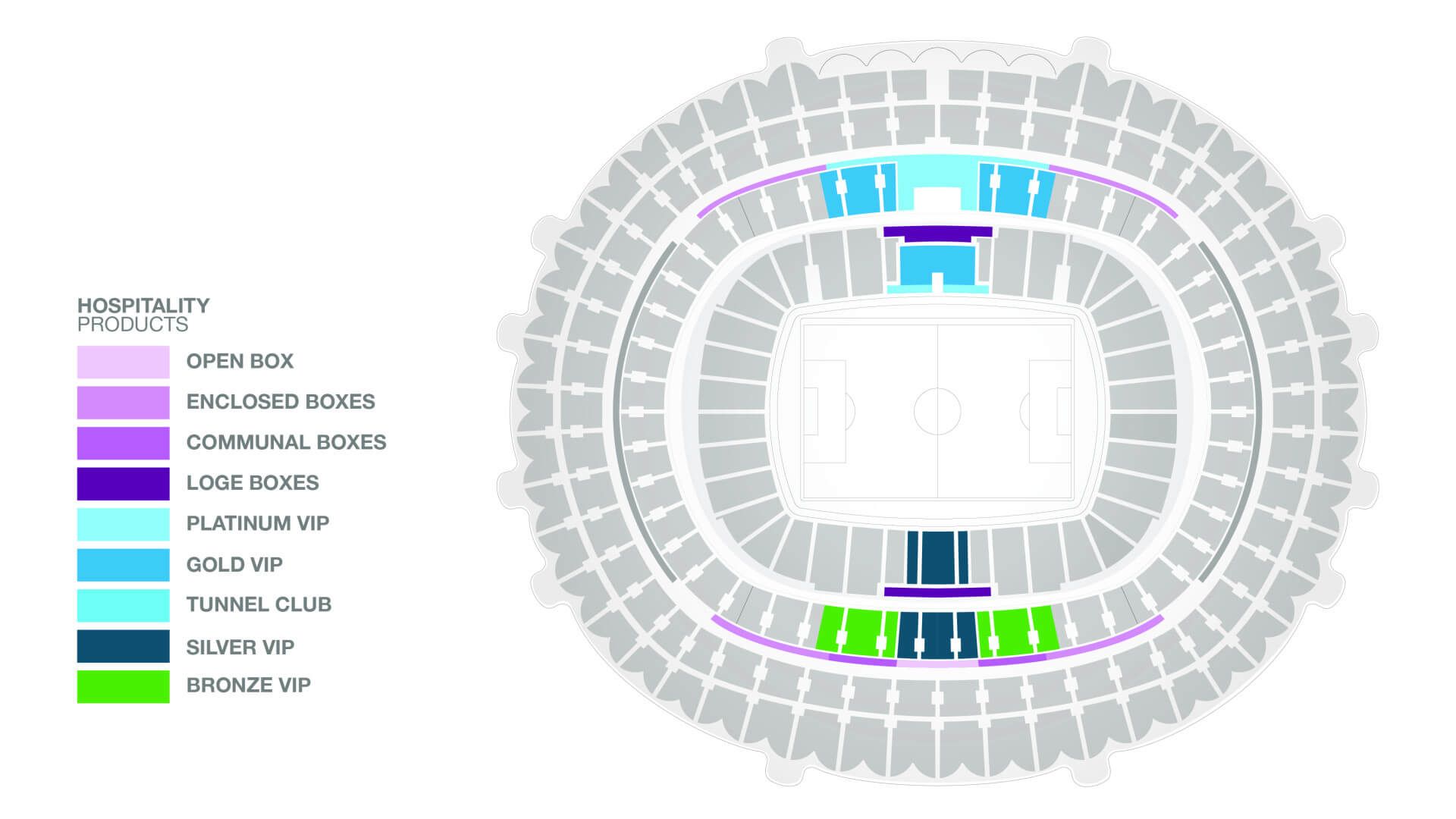 Las zonas VIP de Hospitality en el nuevo estadio