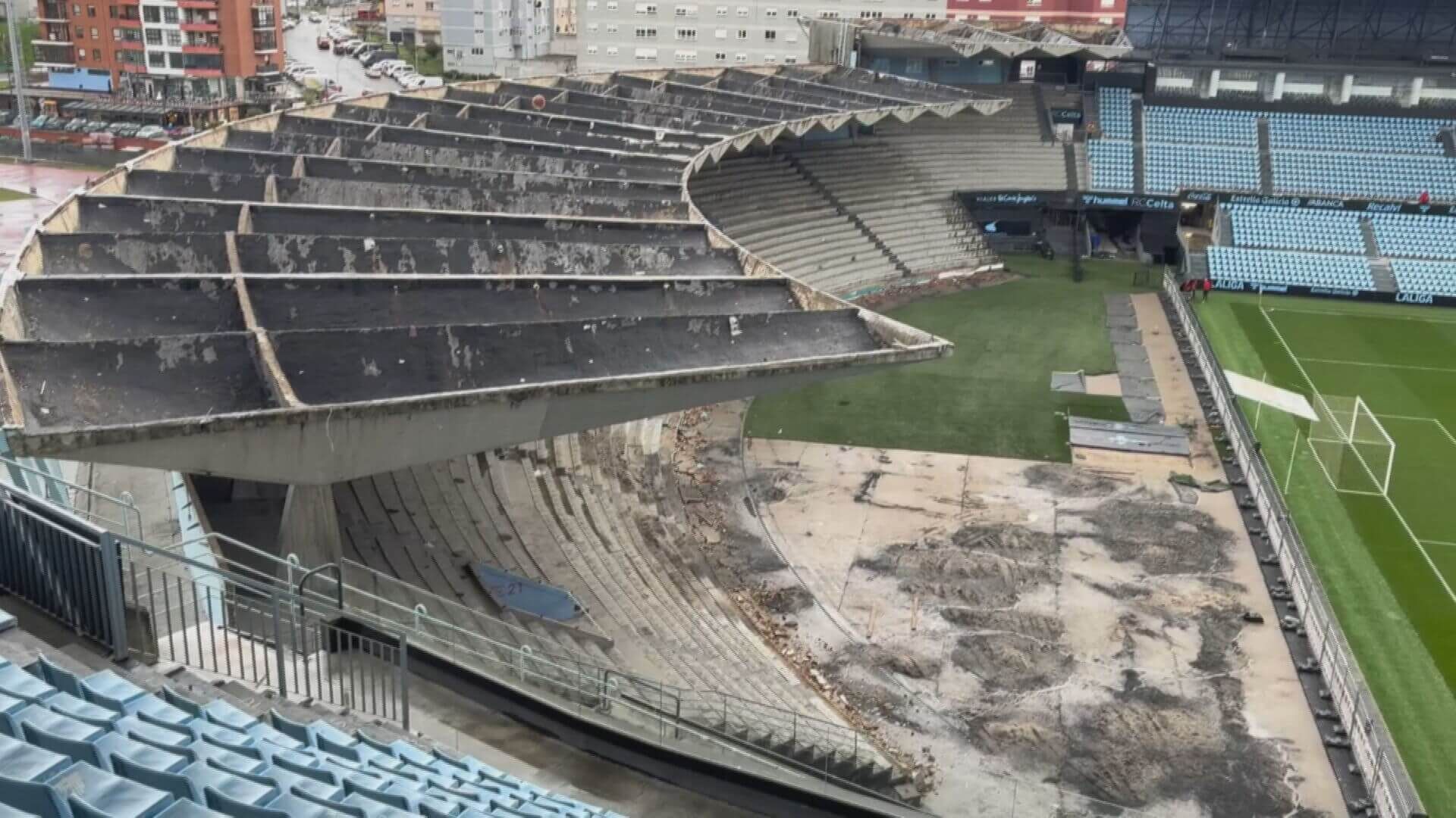  Así están las obras en Balaídos.