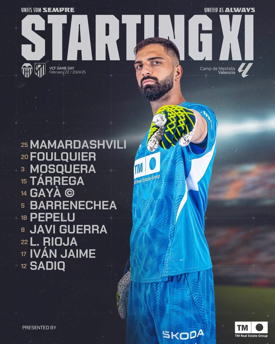  Once titular del Valencia CF