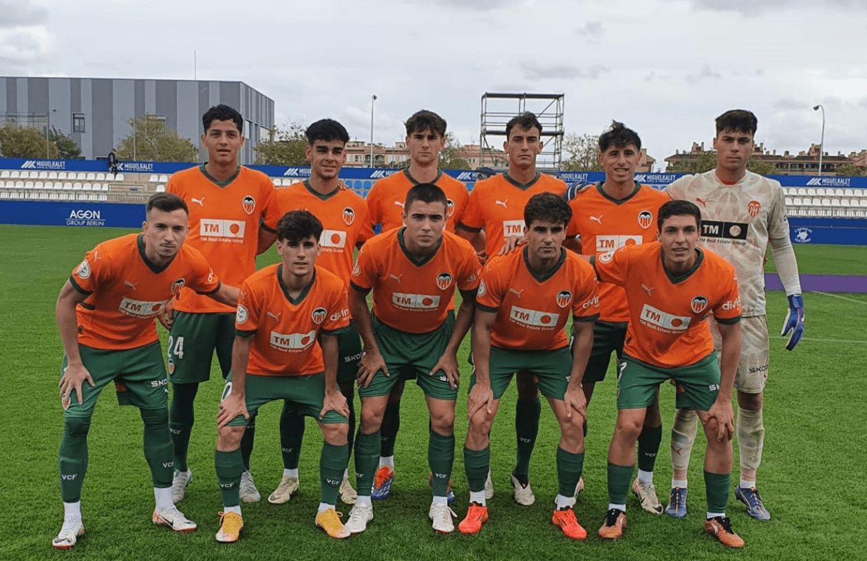  Once titular del VCF Mestalla ante el CD Atlético Baleares.
