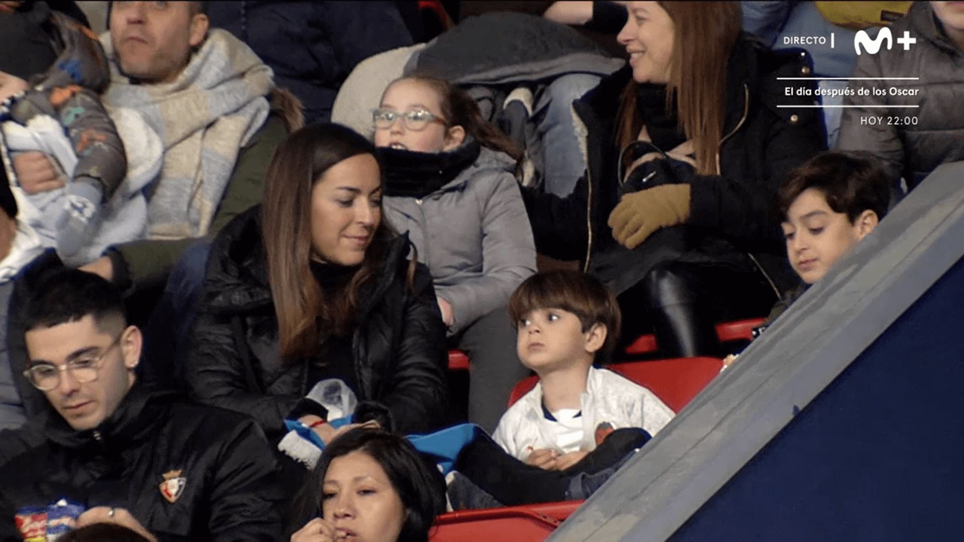  La familia de Massanassa invitada por Vicente Moreno al Osasuna-Valencia (Captura: Movistar+).