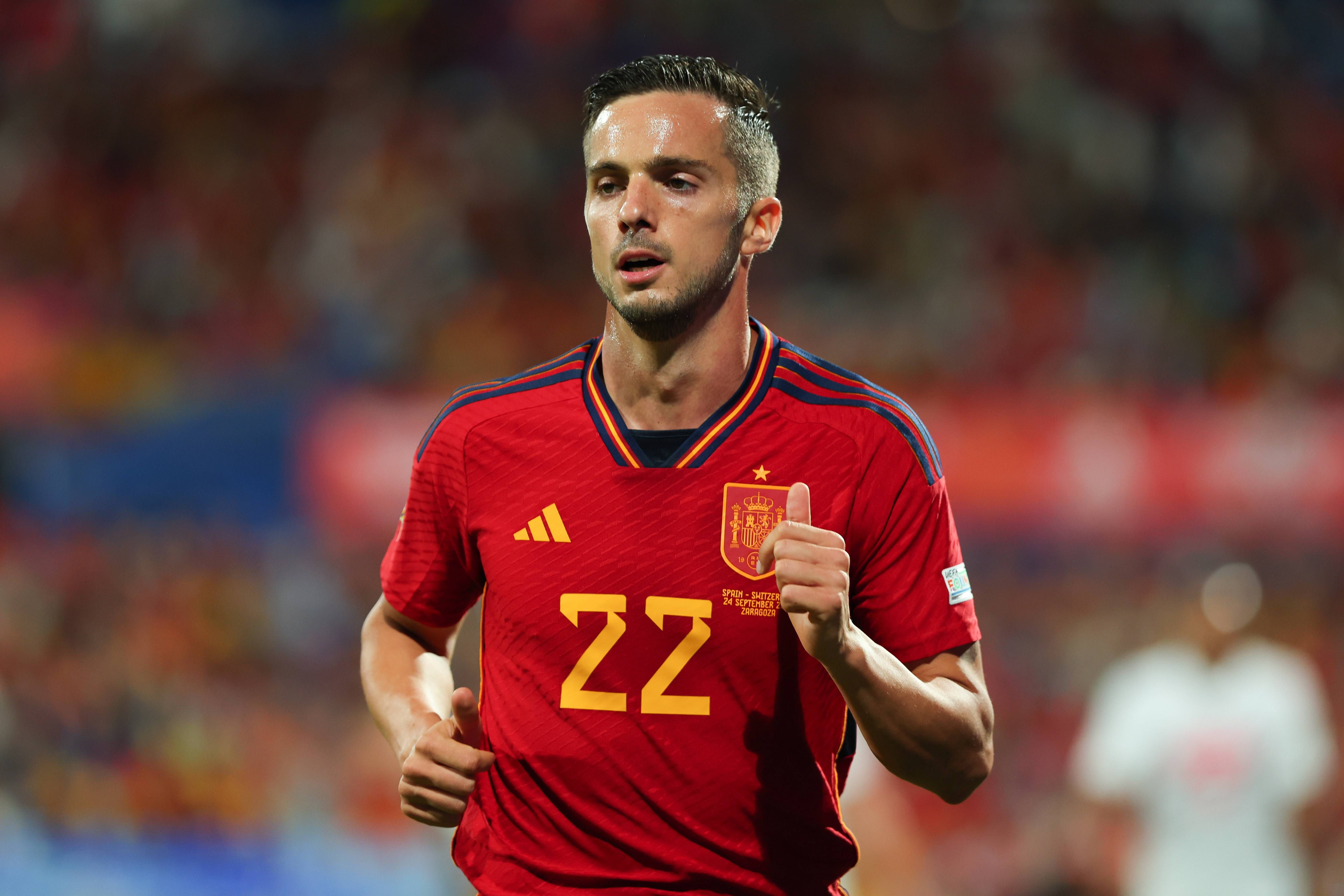  Pablo Sarabia, en un partido con la selección española.