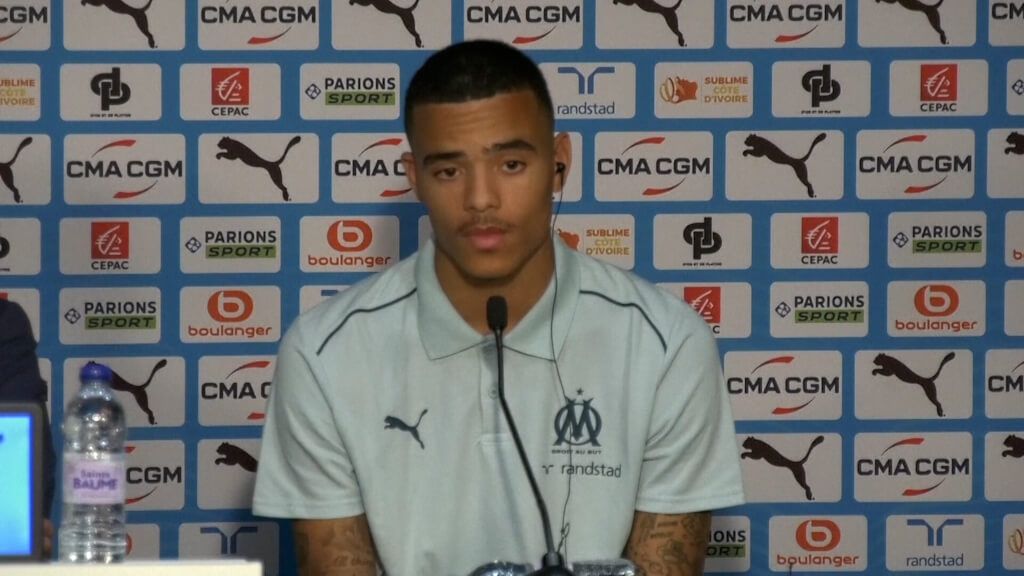  Mason Greenwood, en su presentación.