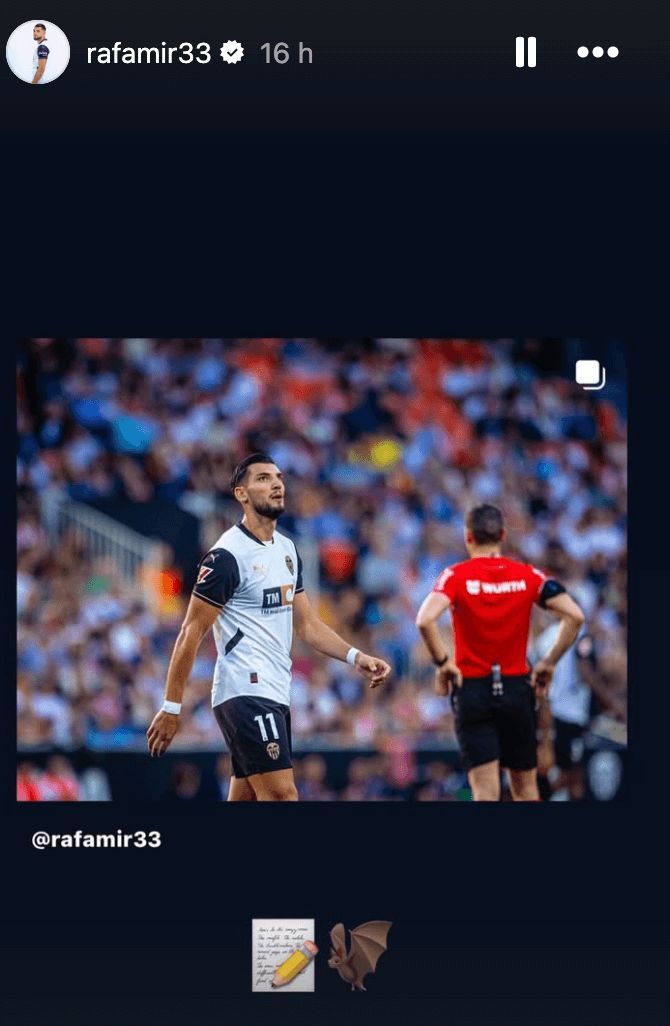 Rafa Mir y una de sus publicaciones en Instagram