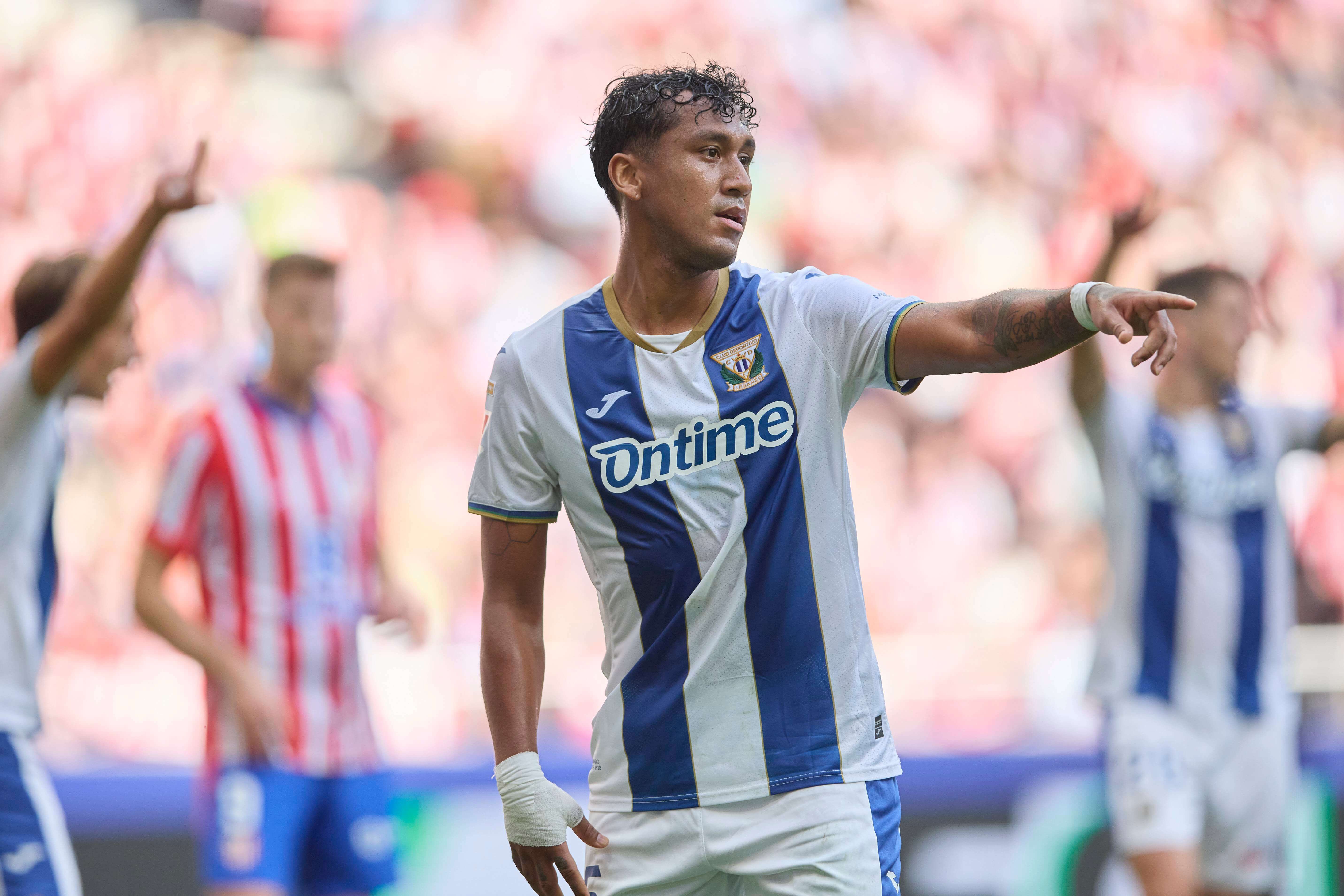 Renato Tapia, en un partido con el Leganés.