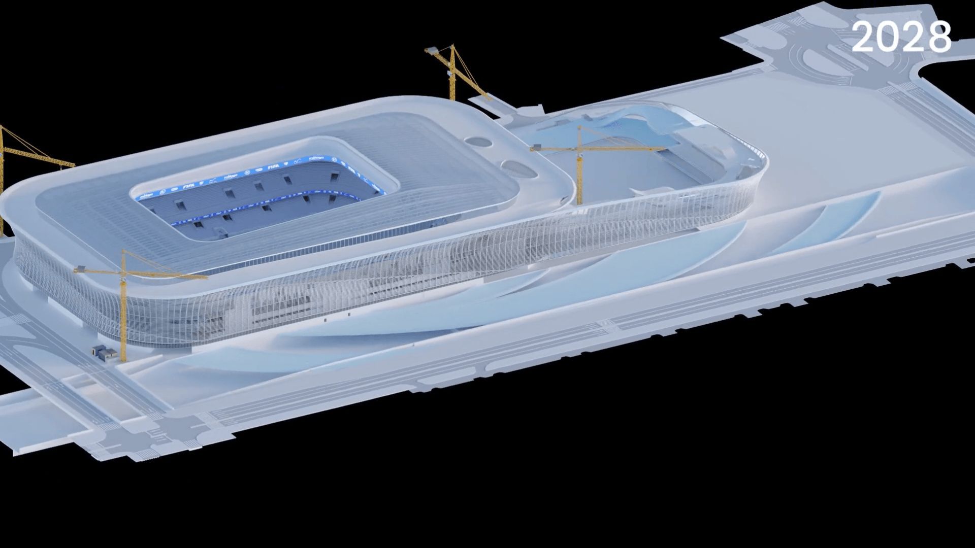  Render de las obras del Estadio La Rosaleda.