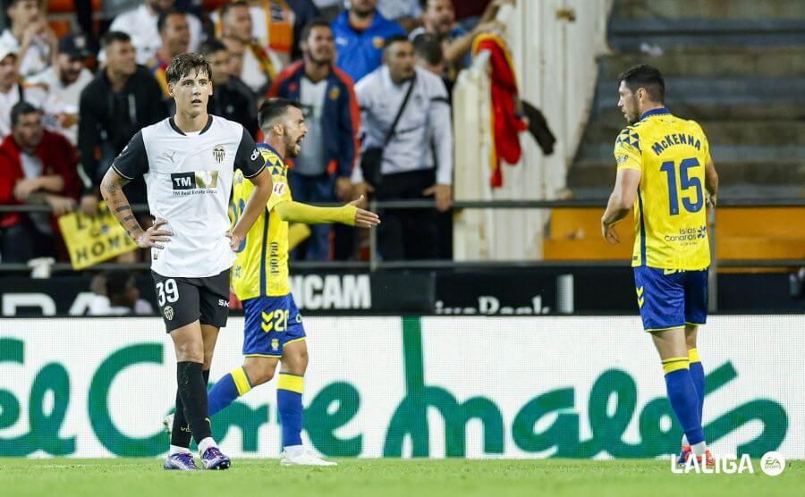 Ro Abajas, ante la UD Las Palmas.