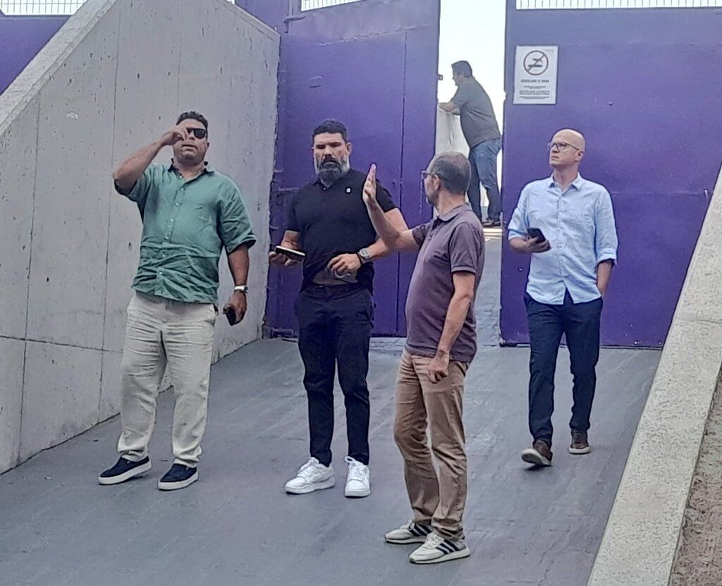  Ronaldo, junto a David Espinar, Matthieu Fenaert y Bruno Mazzioti.
