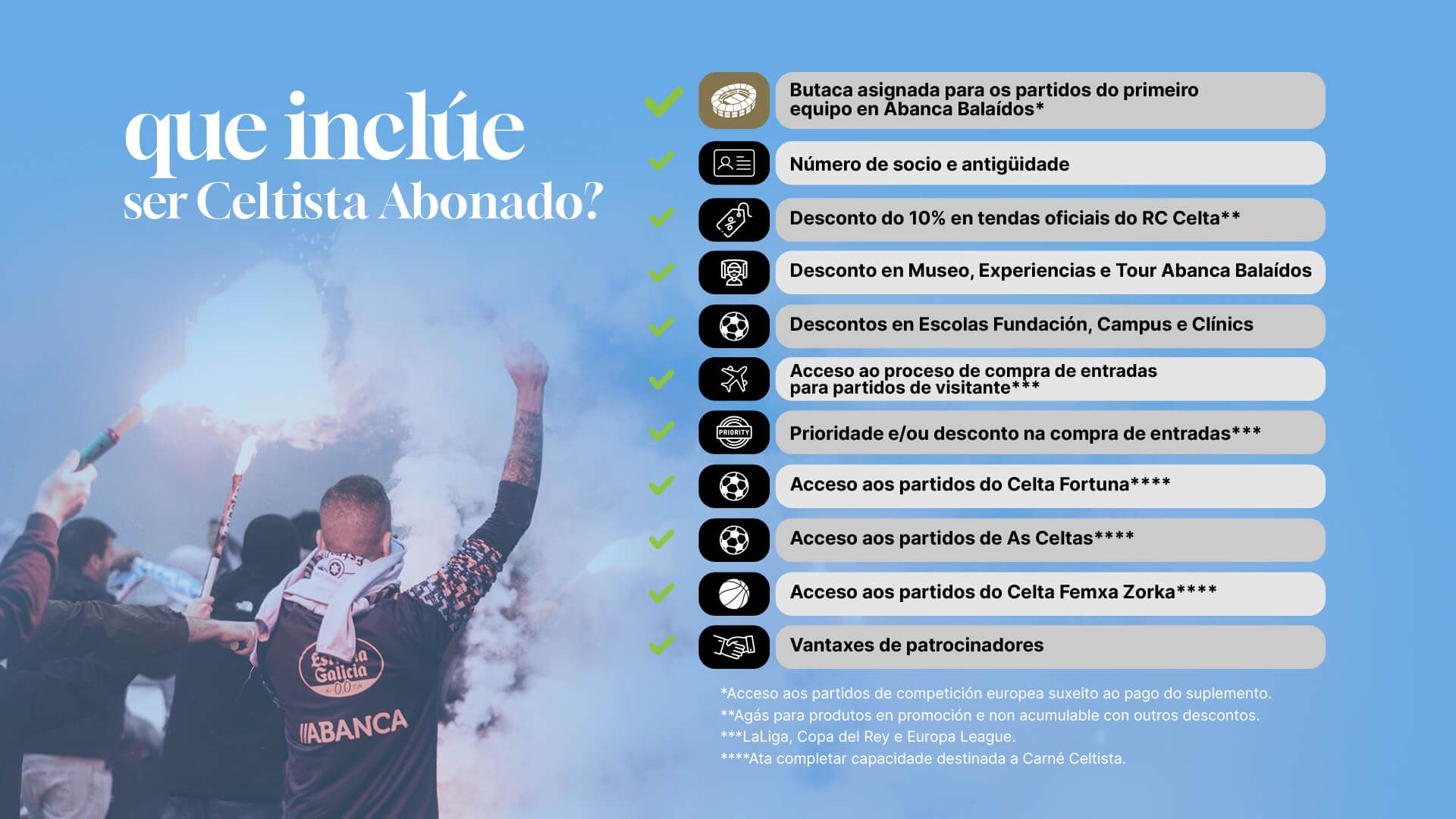  Ventajas del carné de abonado.