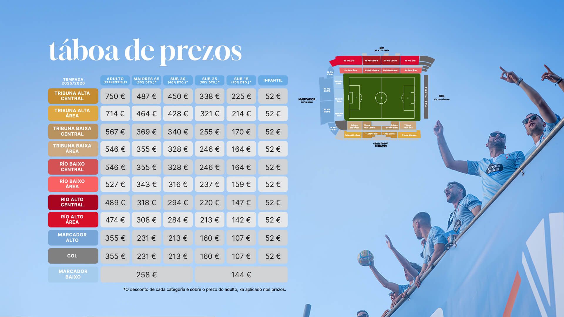  Precio campaña de abonados temporada 2025/26.