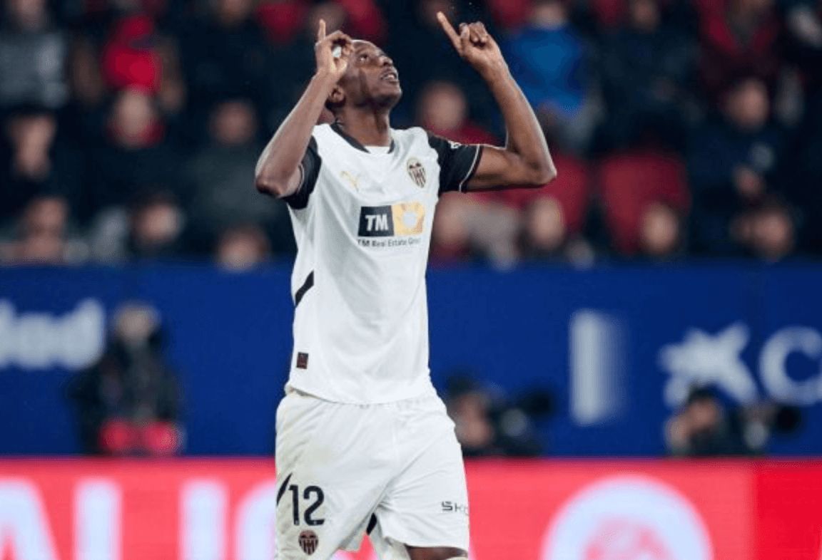  Sadiq Umar, con el Valencia CF.