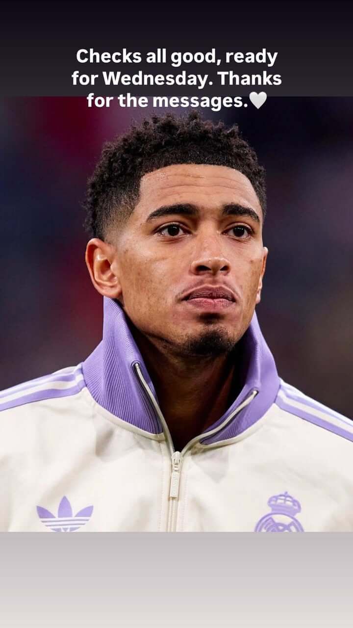  El mensaje de Jude Bellingham en redes sociales (Fuente: @judebellingham)
