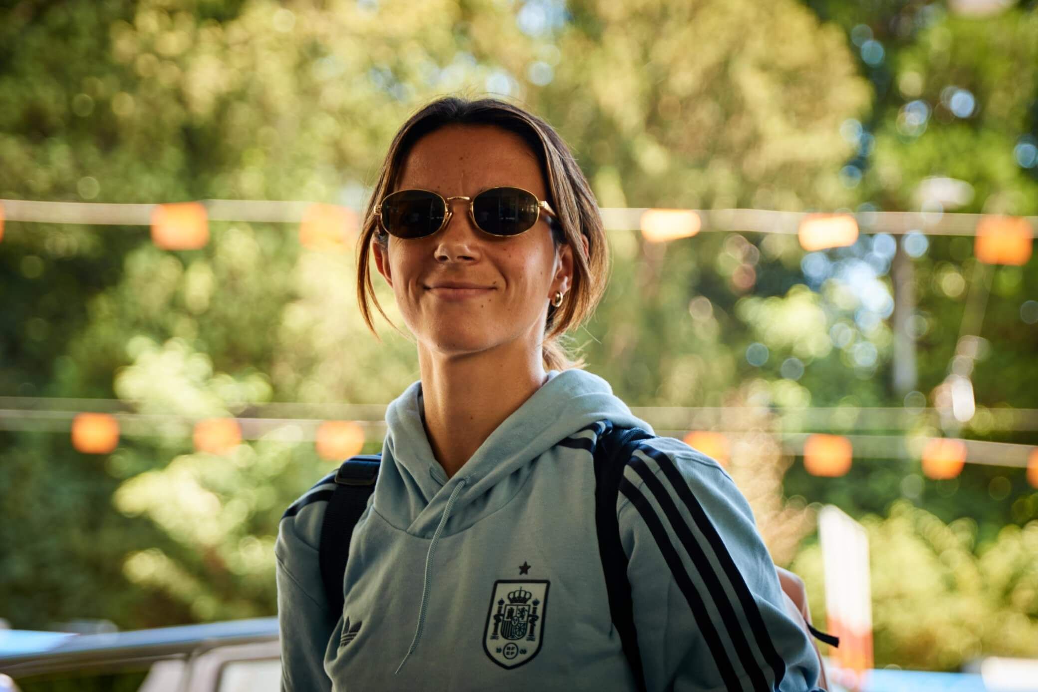  Aitana Bonmatí, a su llegada a Berna para la Euro Femenina 2025.