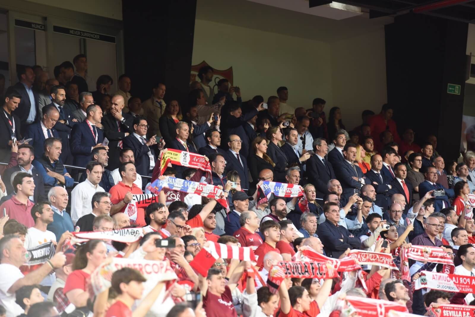 El palco del Sánchez-Pizjuán, en el Sevilla-Las Palmas.