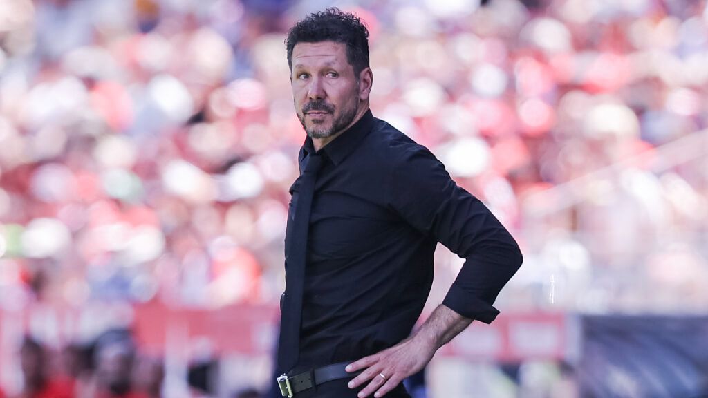 Simeone en un partido del Atlético de Madrid (Europa Press)