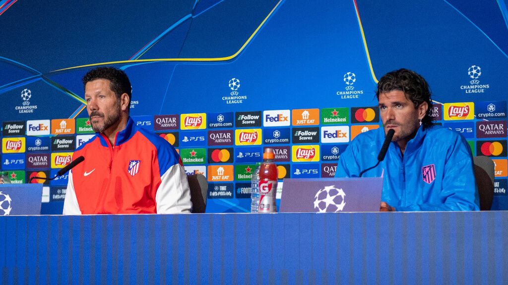 Simeone y Rodrigo de Paul en rueda de prensa (Fuente: Cordon Press)