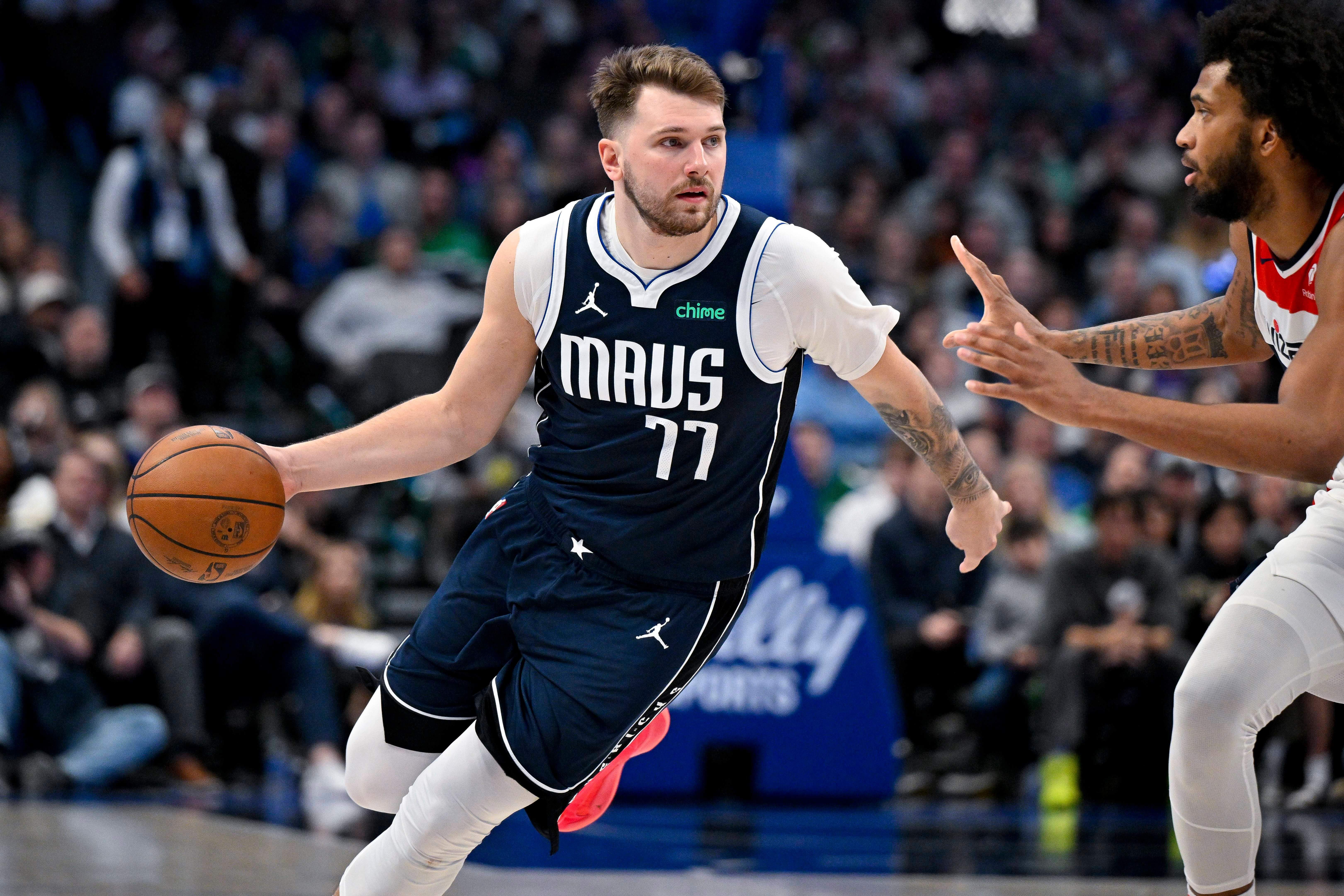 Luka Doncic, durante el partido entre los Dallas Mavericks y los Washington Wizards. (Foto: Cordon