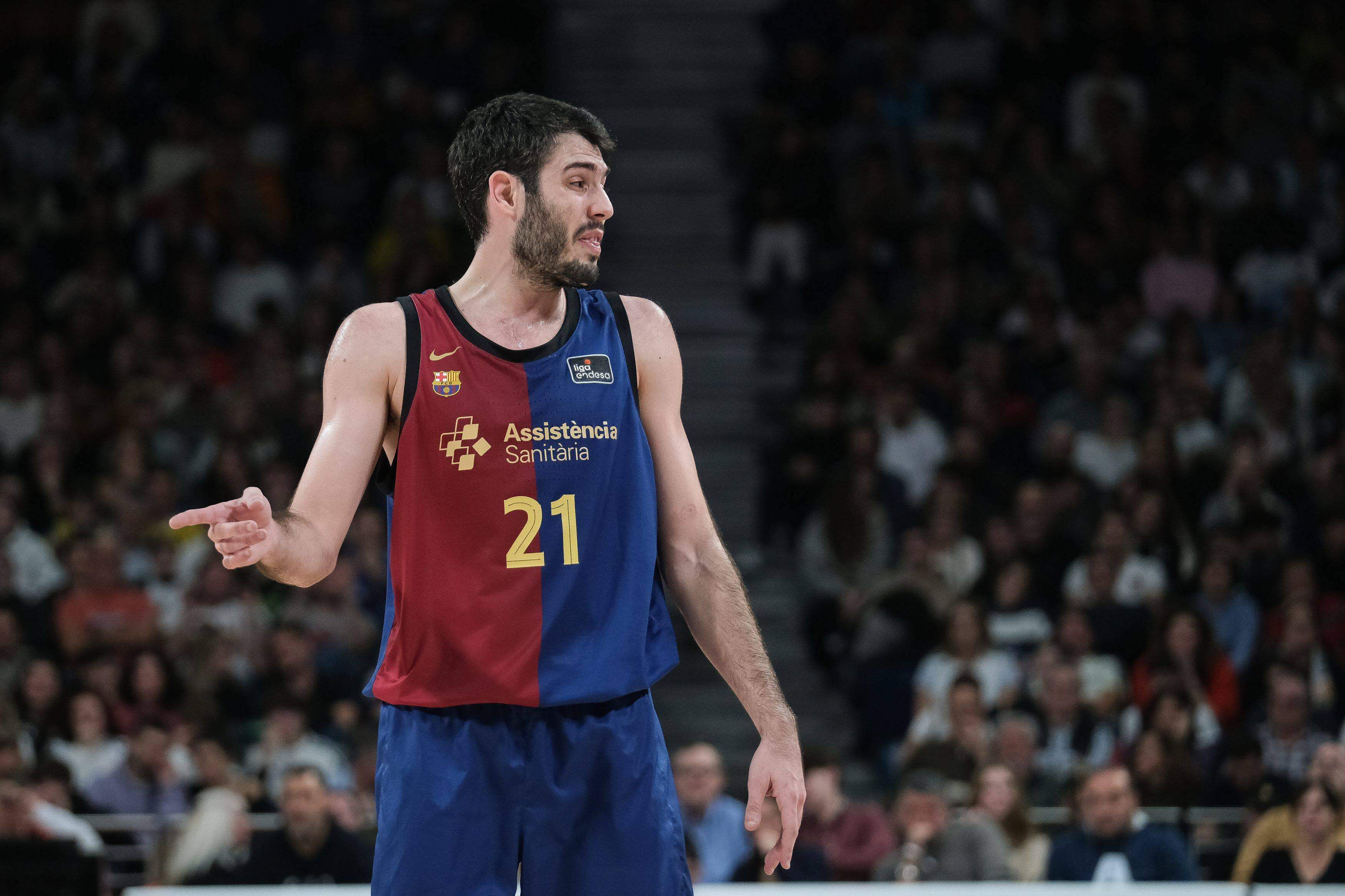  Alex Abrines, en un partido del Barça