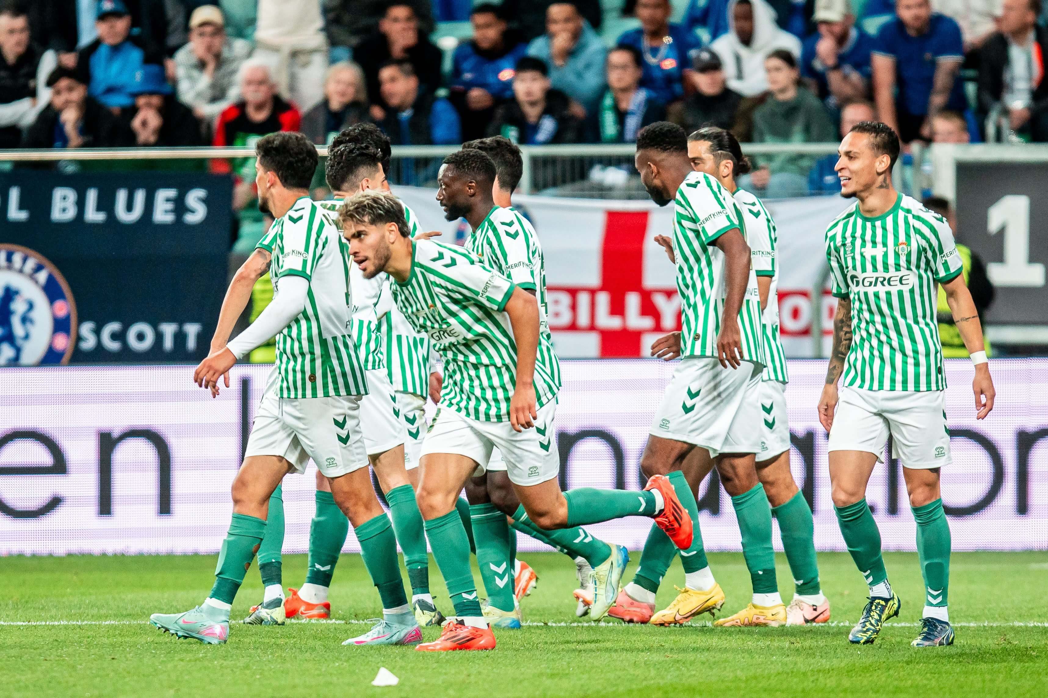 Celebración del gol de Ez Abde al Chelsea