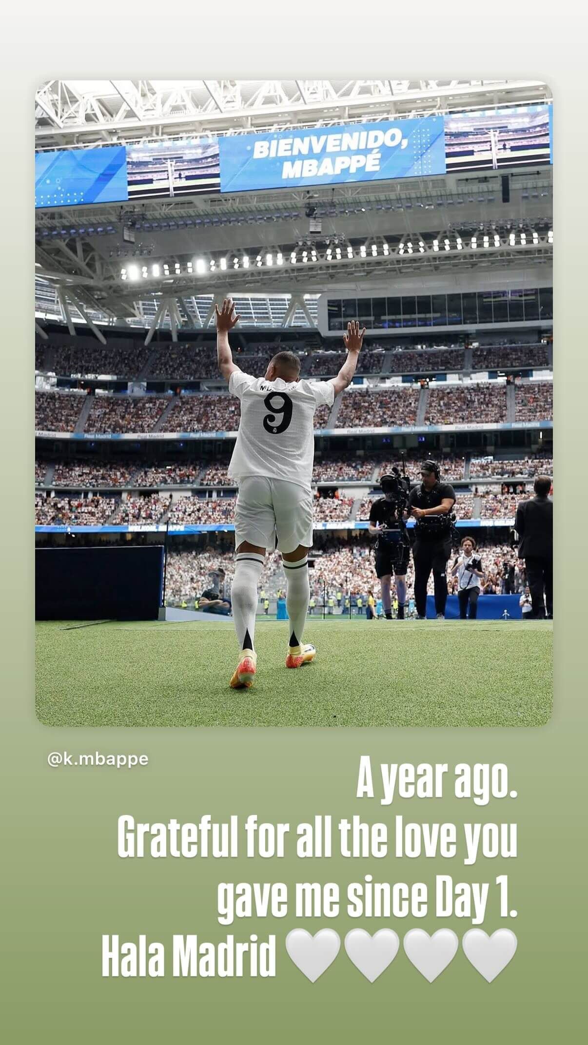 Mbappé recuerda su primer año de madridista (Instagram: @k.mbappe)