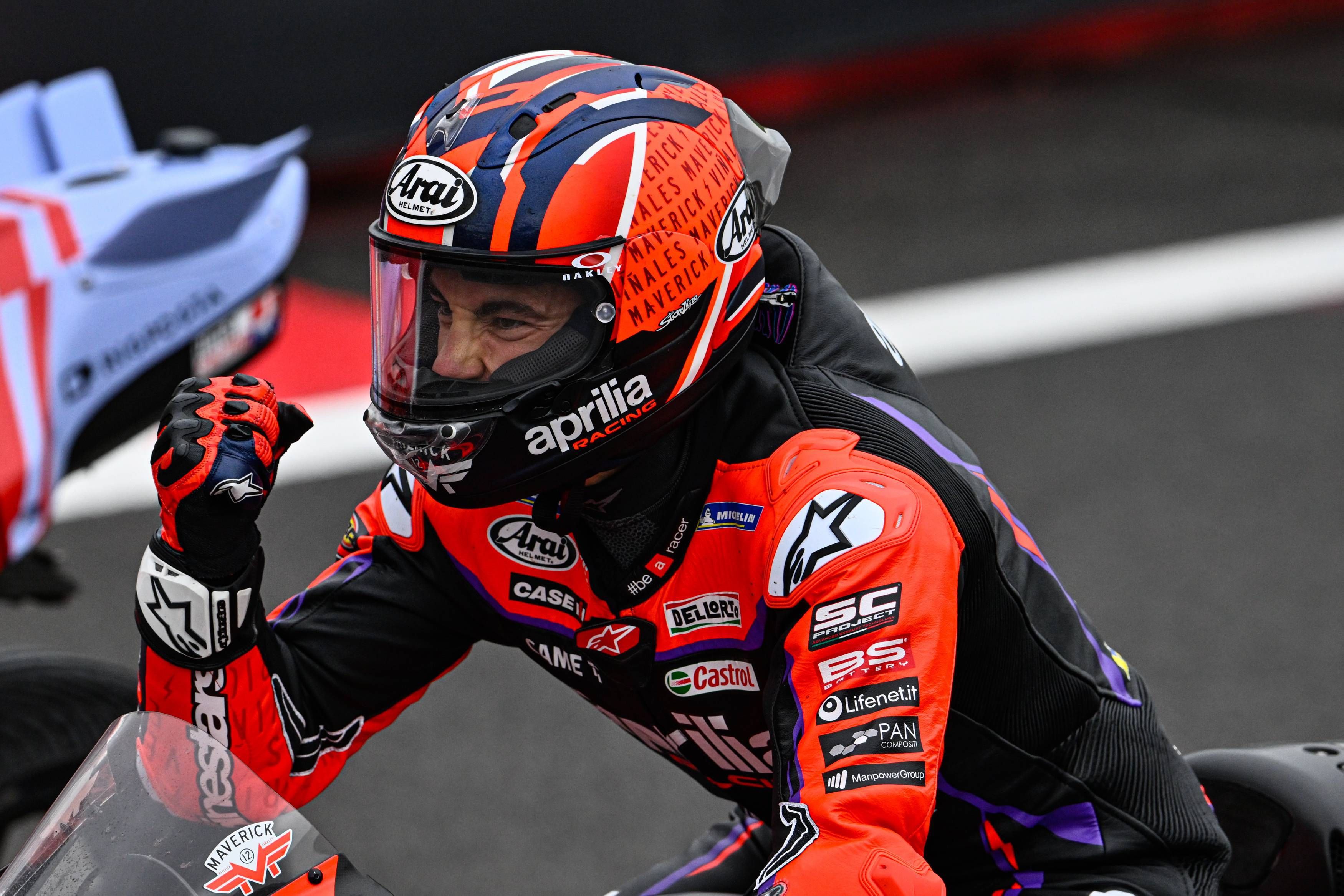 Maverick Viñales, tras terminar en tercera posición en la sprint del GP de Cataluña (Cordon Press).