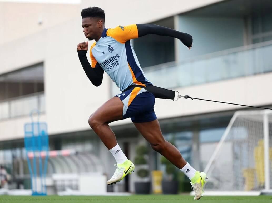  Tchouameni entrena individualmente (redes sociales Real Madrid)