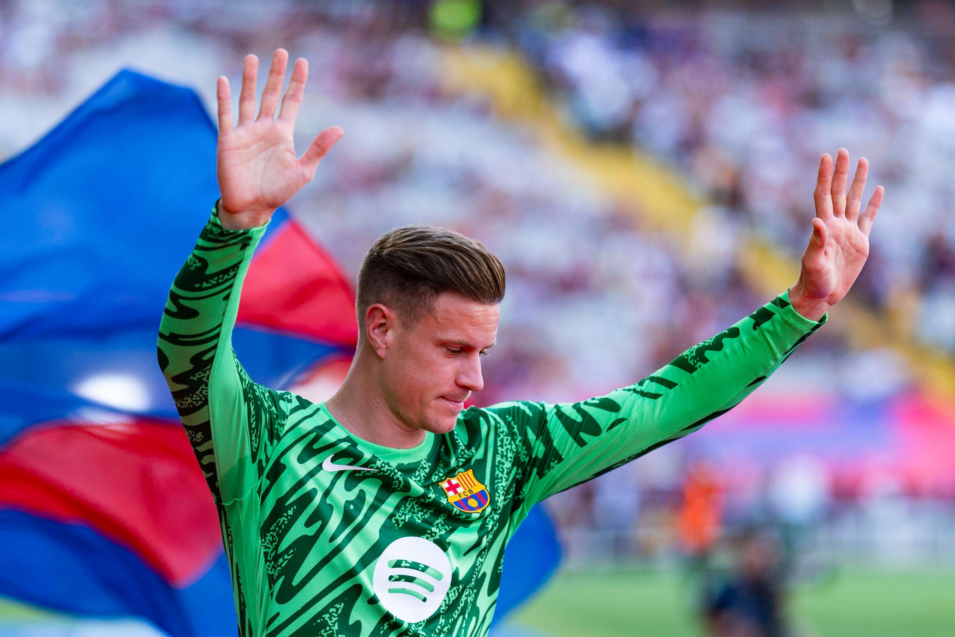  Marc André ter Stegen, en la presentación del Barça 2025.